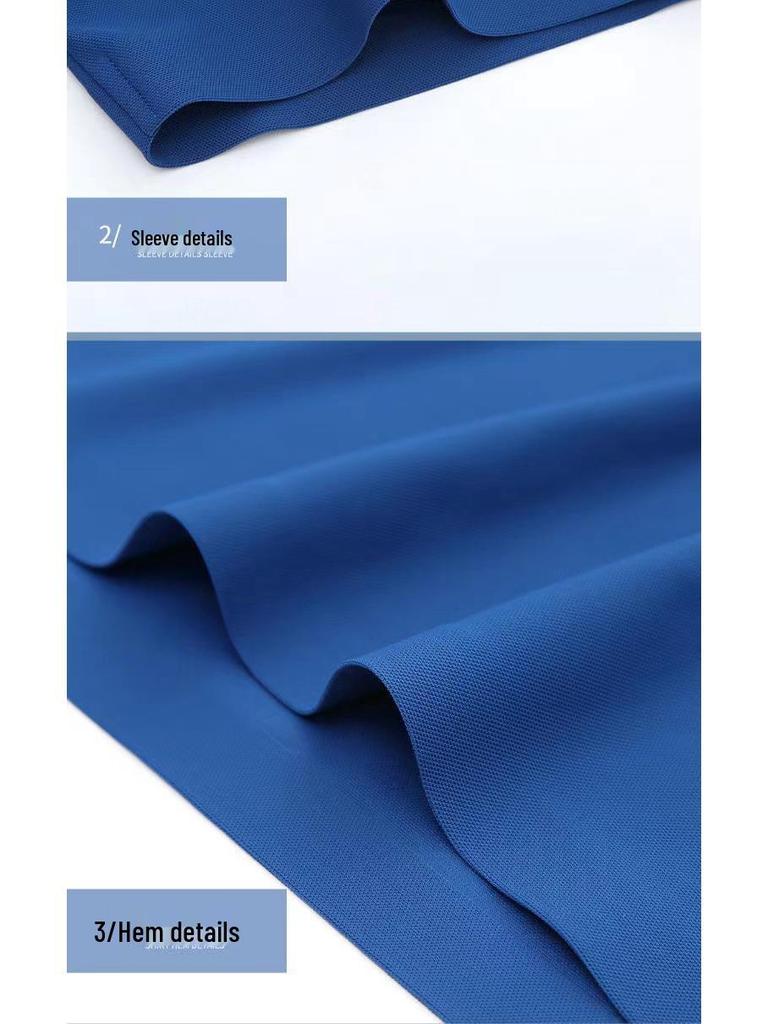 Men's Summer Seamless Ice Silk Stretch Polo - Non-Iron, Short-Sleeve, Business Casual