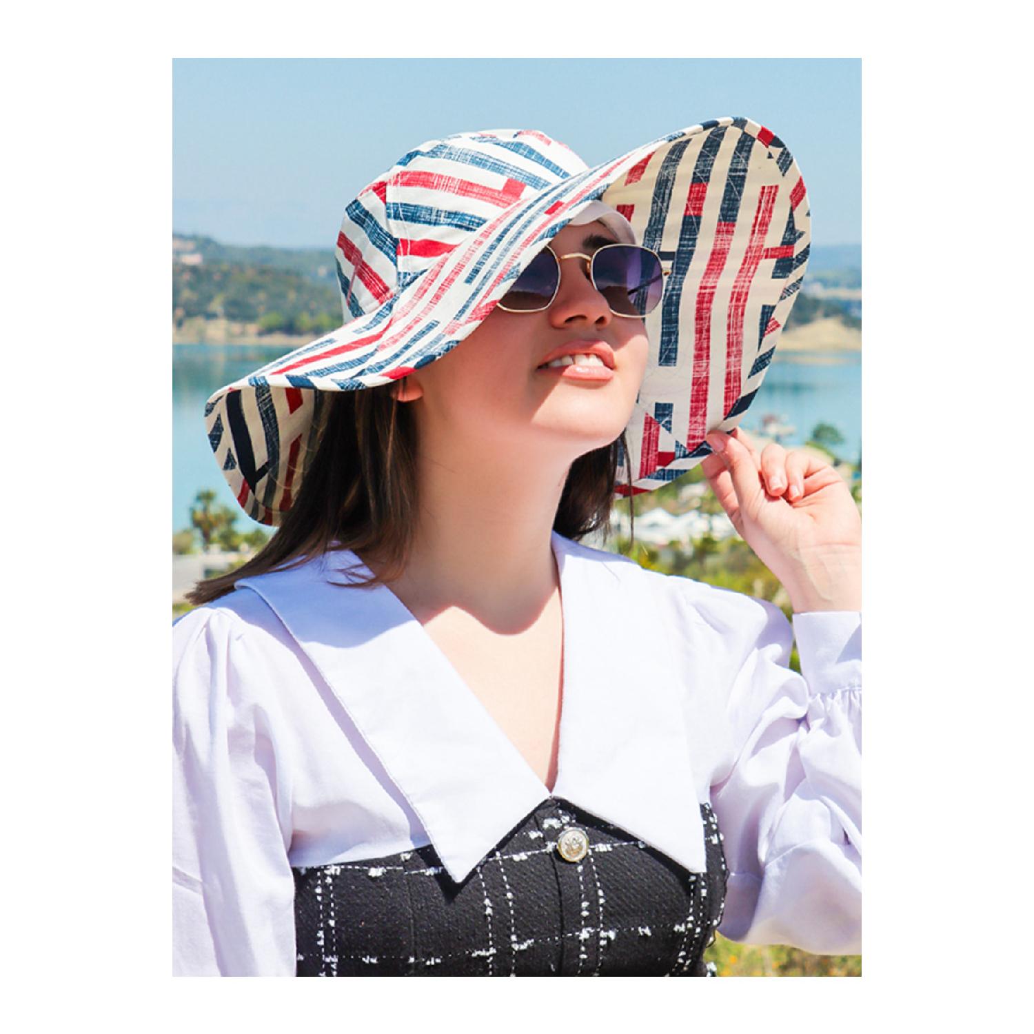 

Женская шляпа, солнцезащитная шляпа Fedora с узором M