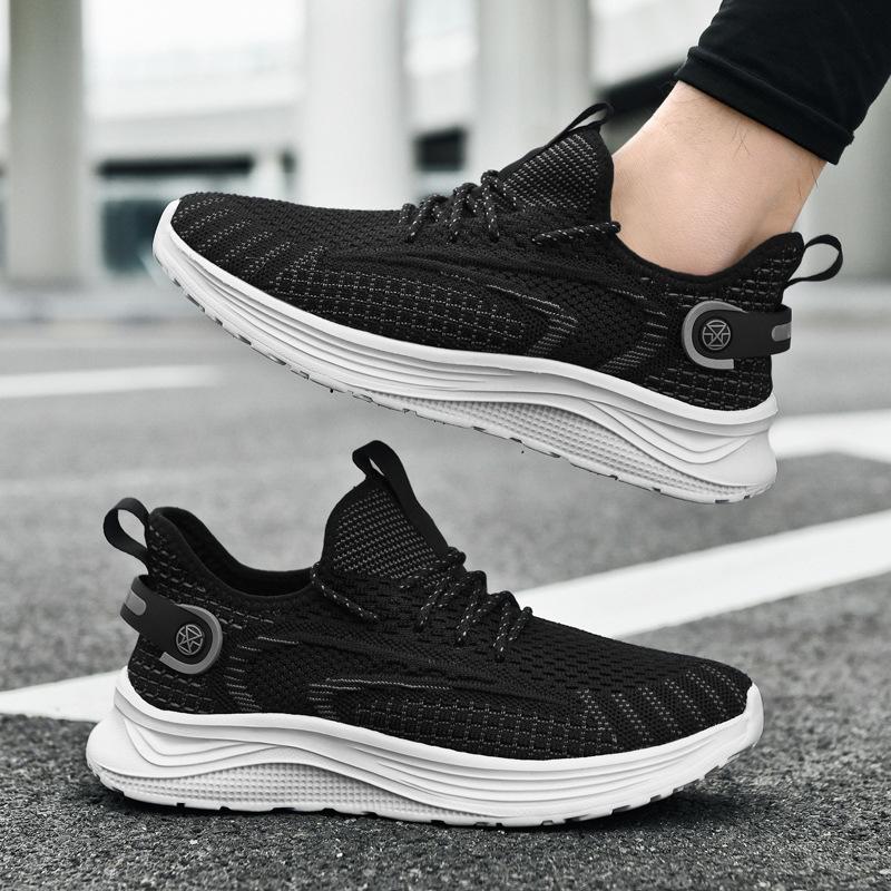 2025 Foreign Trade Men's Shoes Extra Large Size 45 Flying Woven Coconut Light Running Shoes 2025 Foreign Trade Men's Shoes