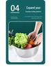 Stainless Steel 3-Piece Vegetable Cutter & Grater Set with Multifunctional Wash and Drain Basin