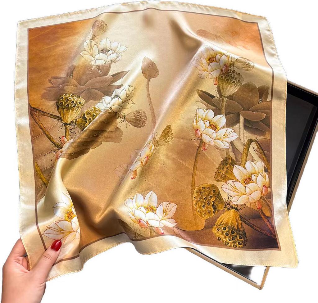 100% Mulberry Silk Scarf for Women Shawls Wraps Foulard Scarves Pashmina Neckerchief Female Hijab Bandana Spring Fashion bufanda