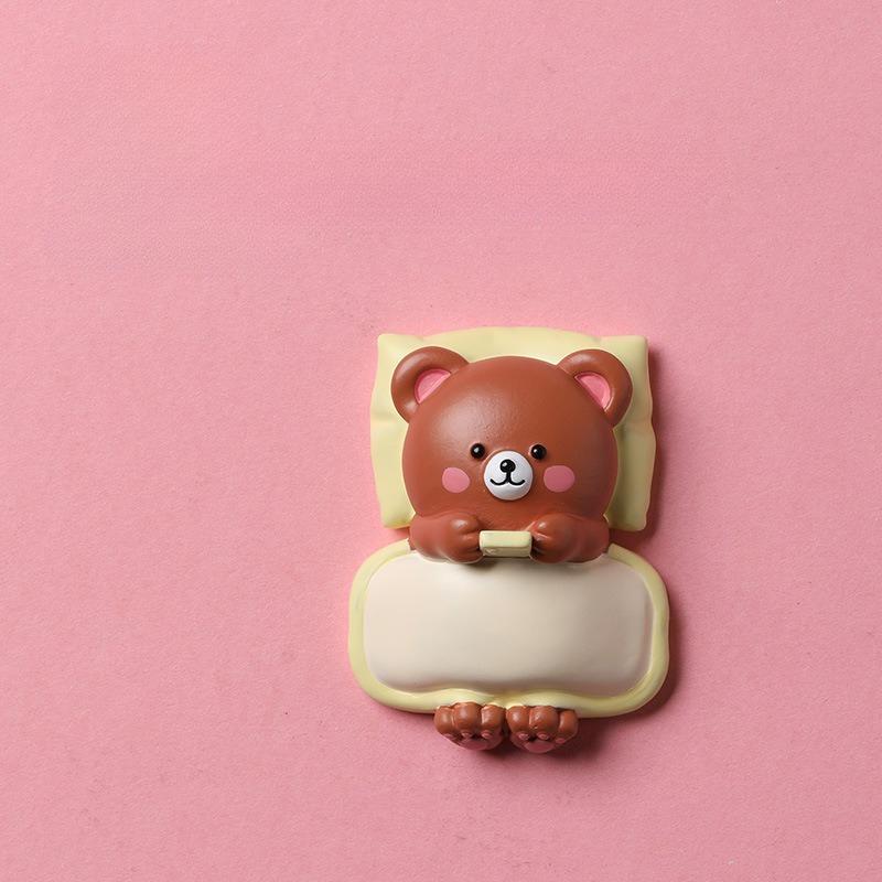 Cartoon Refrigerator Sticker Animal Sleeping Cover Blanket Magnetic Sticker Panda Powder Pig Rabbit Decompression