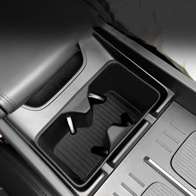 1 Piece Silicone Shock-Absorbing Drinks Holder Storage Box For Hyundai Santa Fe 2024 2025 Water Cup Holder Car Accessories