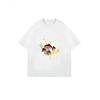 Oversized T Shirt Black Moon Mushroom And Stars Print For Casual Wear
