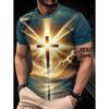 Herren 3D Jesus Druck T-Shirt Kurzarm Lässig Rundhals Betende Hände Design T-Shirt für Männer Neu im Oversized T-Shirt Oberteile