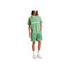 adidas Originals Gestreiftes Trikot V-Ausschnitt Poloshirt Grün IR9381