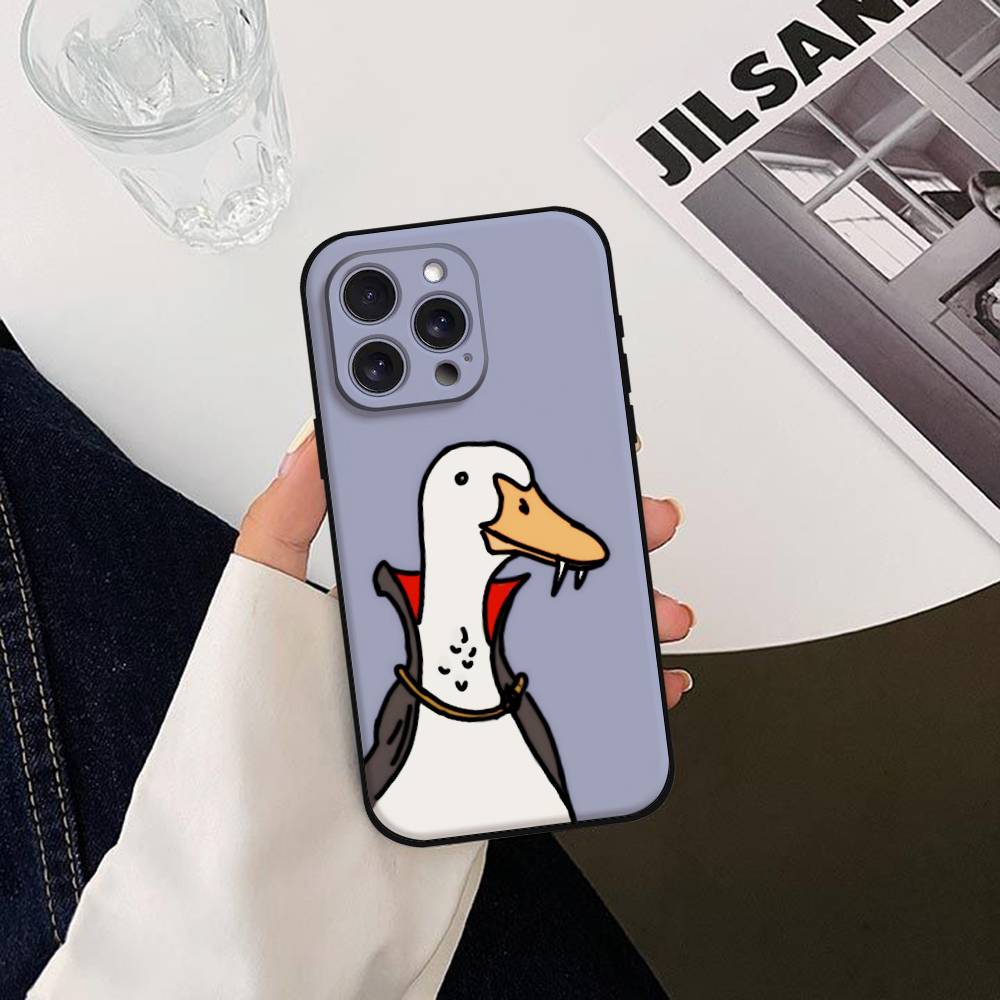 Funny Duck Phone Case Soft TPU Skin-Friendly For IPhone 17/16/15/14/13/12/11 Series: PRO, MAX, PLUS ,Mini