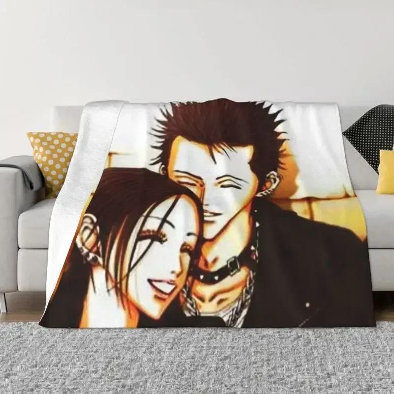 Breathable Soft Flannel Autumn Japanese Harajuku Anime Manga Throw Blanket for Couch Office Bedding Nana Osaki Blankets