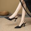 Fashion New Style Popular Brand Plus Size Women Heeled Sandals Retro Rome High Heels Shoes Women High Heel Leather Buckle Pumps Mules