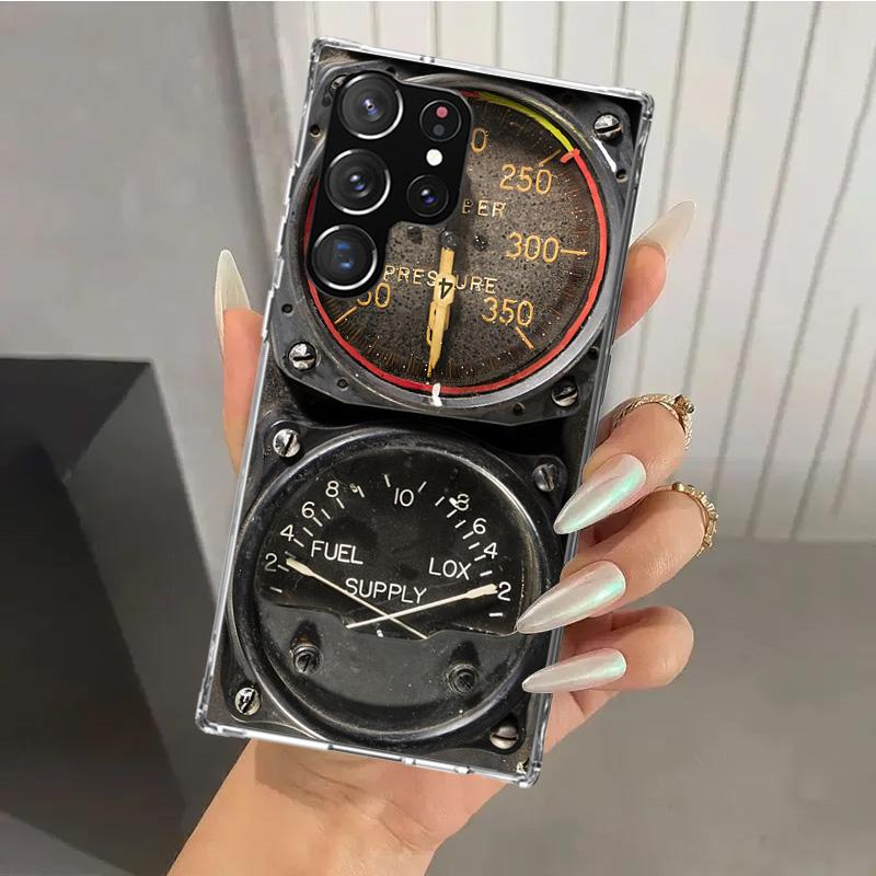 Aviation Aeroplane Helicopter Cockpit Instrument Phone Case for Samsung Galaxy S25 S24 S23 Ultra S22 S21 Plus S20 FE S10 + S10E