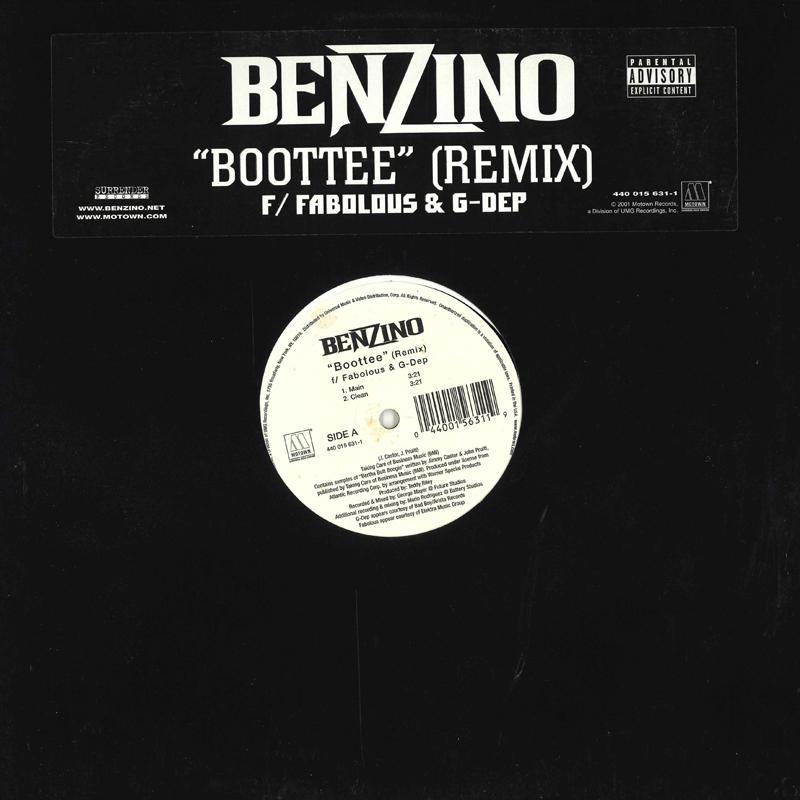 

12inch Record BENZINO - Boottee 4400156311 MOTOWN 2001 US Rap & Hip-Hop/R&B Used