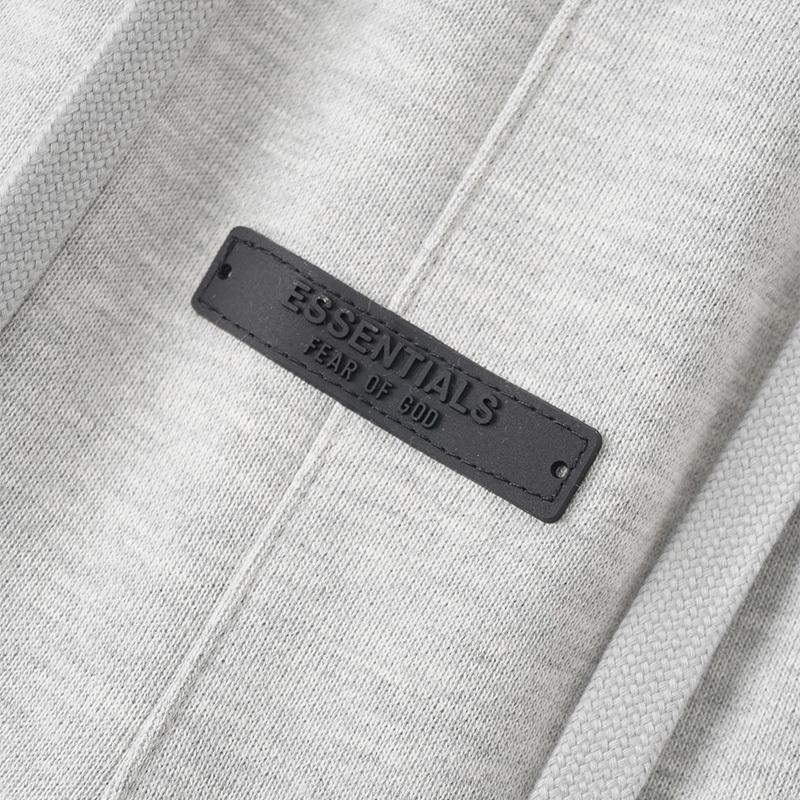 E855 Fear Of God Essentials Letter Sweat Shorts Unisex Oversized Cotton Drawstring Elastic Waist Streetwear Casual Sports Shorts
