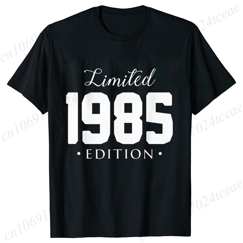 Unisex Unisex Tshirt Limited1985 Edition Graphic Tee Shirt Unisex Birthday Y2k Top Funny Vintage Fashion Unisex Oversized T Shirt Tops