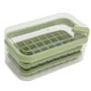 Ice Cubes Tray 32 Grids Double Layer Easy Release Ice Maker Mold with Bin Lid for Cocktail Whiskey Coffee