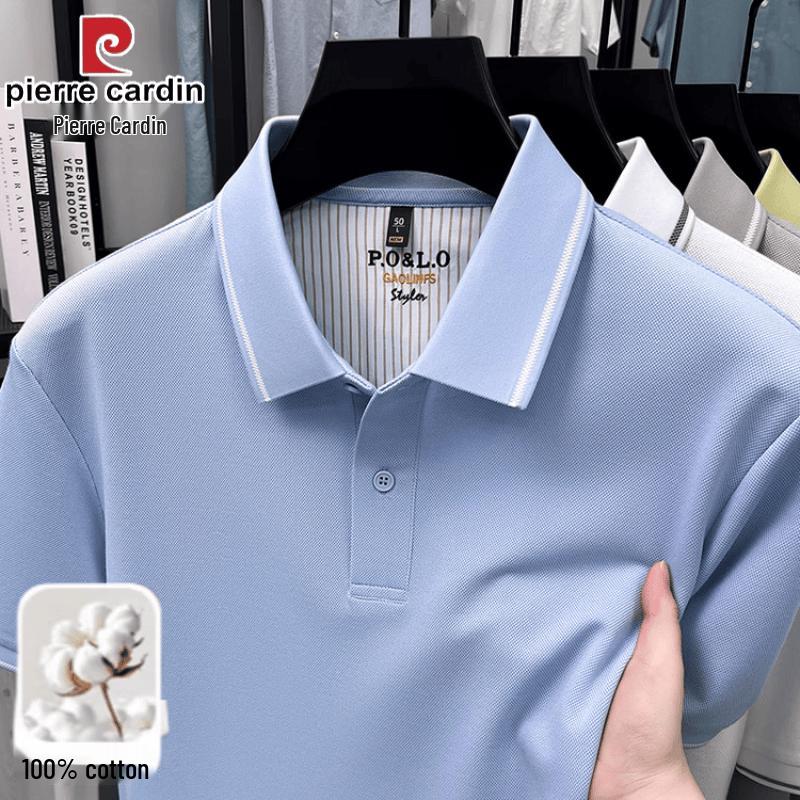 

Pierre Cardin Men s 100% Cotton Short Sleeve Polo Shirt 2XL