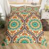 Floral Abstract Geometric King Duvet Cover Boho Exotic Bedding Set Colorful Retro Flower Comforter Cover Polyester Quilt Cover