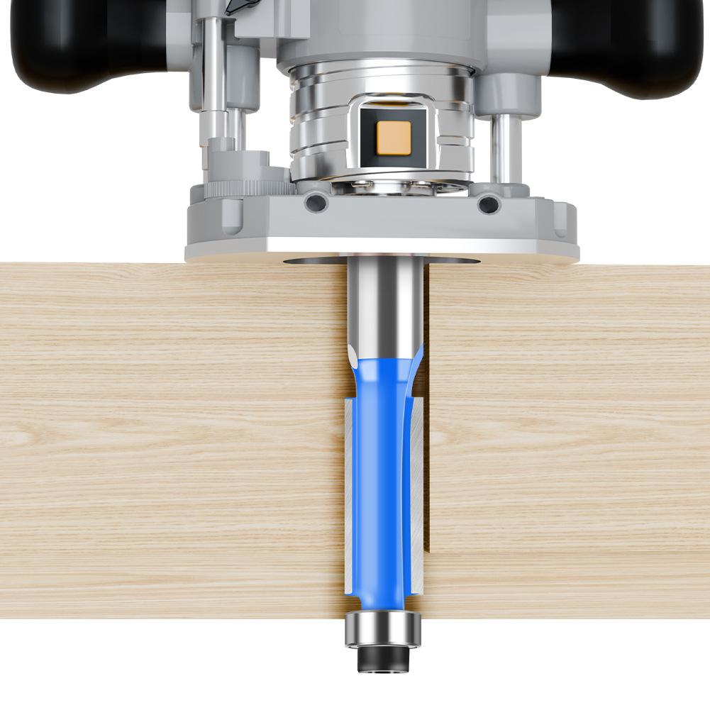 1/4 Shank 6 Shank Bearing Trimming Cutter Woodworking Milling Cutter with Bearing Trimming Cutter Double Edge Straight Cutter Woodworking Cutter