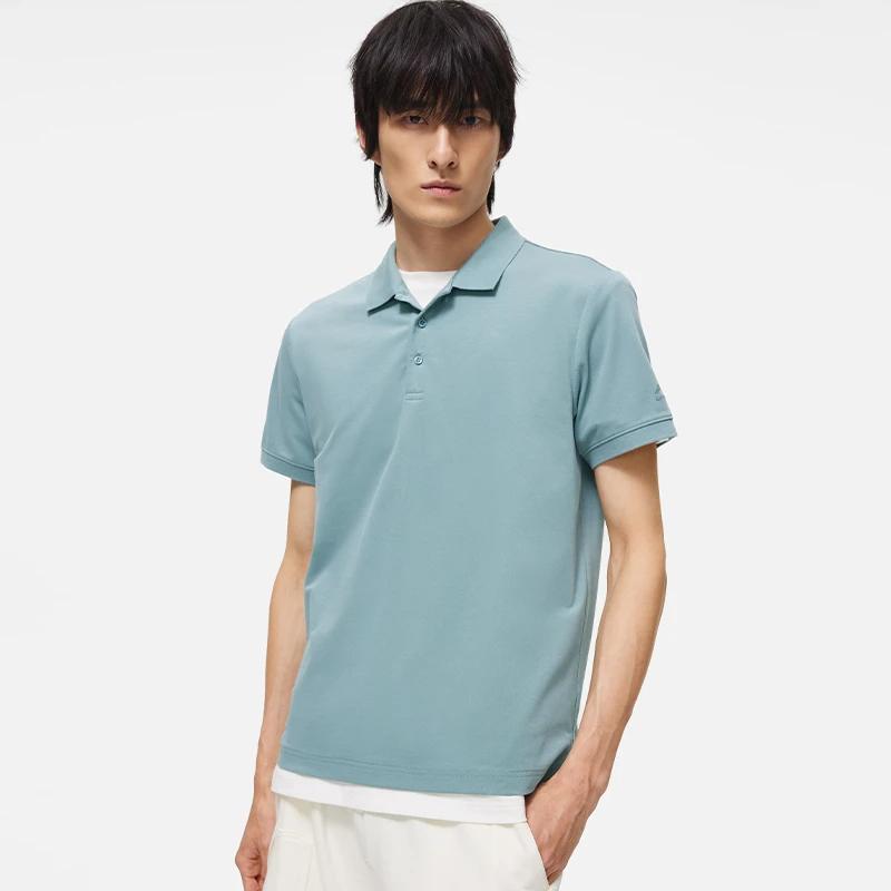 Li Ning Logo Print Short Sleeve Polo Shirt Men tops Green APLT019-7