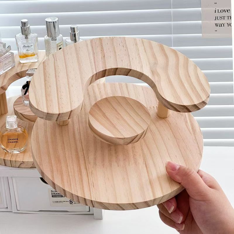Acrylic Display Stand Riser Perfume Stand Doll Organizer Clear Bedroom Shelf Riser Organizer For Figures Desktop Display Rack