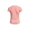 Under Armour Speed Stride 2.0 Solid Color Crew Neck Short Sleeve T-Shirt Women Tops Red Sand-Pink 1369760-981
