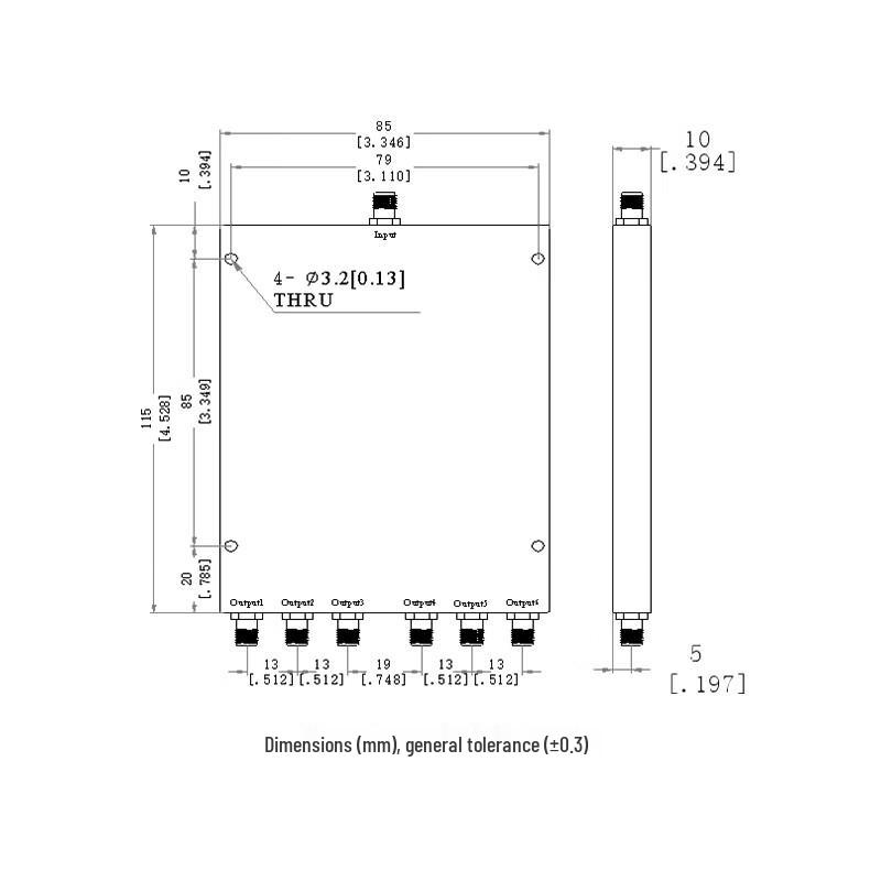 FYZ SMA Power Divider/Combiner (0.5-6GHz)