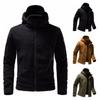Hooded Jacket Men's Tooling Outdoor Multi-Pocket Thermal Combat Military Double-Sided Fleece Jacket