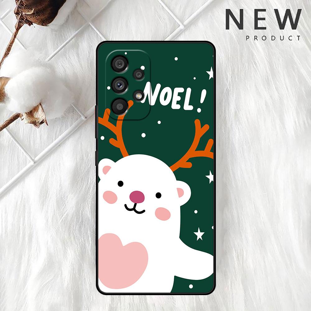 Snømann Juledeksel For Samsung Galaxy A52 A12 A51 A32 A21s A71 A32 5G A12 A22 A53 A31 A13 A72 A02s A41 A03 A04 Telefondksel