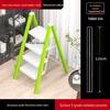 Lightweight Multifunctional Festive Red Three-Step Folding Ladder with High-Grade Anti-Slip Steps for Home Storage.