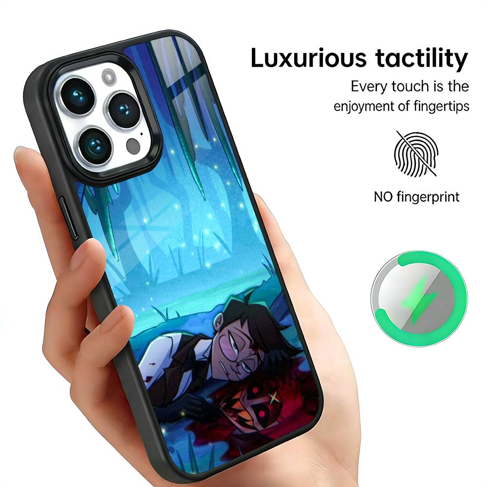 

H-Hazbin H-Hotel Alastor Phone Case For iPhone17,16,15,14,13,12,11 Plus,Pro Max, New Magnetic Wireless Charging iPhone14