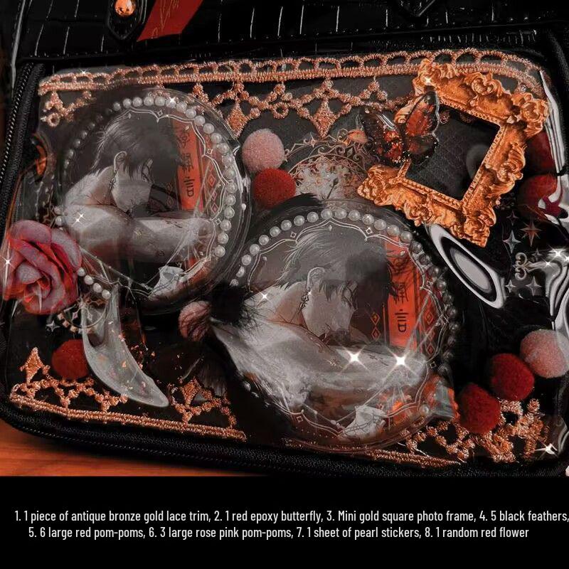Decoration Filler Material Pack: DIY Handmade Accessories Set with Tanmei Zha Background Paper and Bag