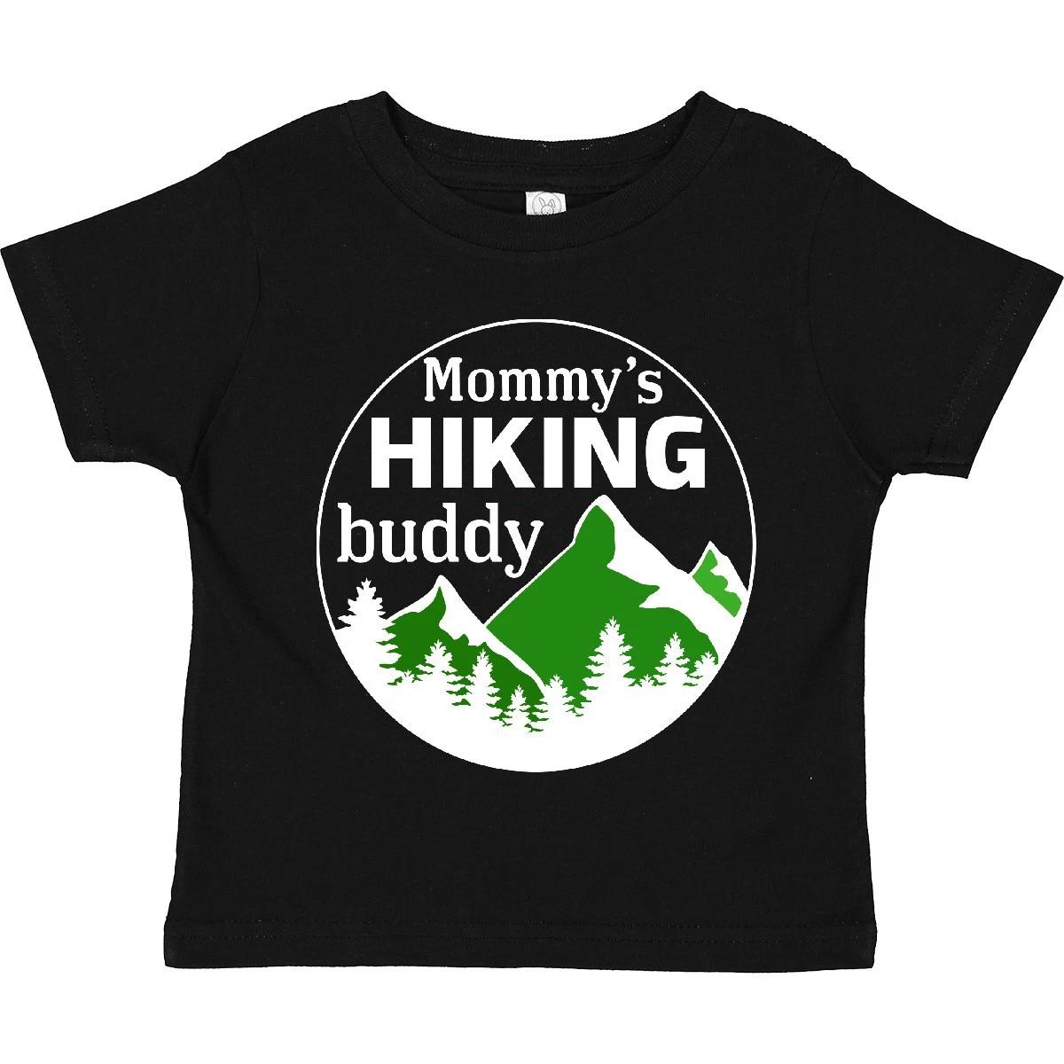 

Inktastic Mommy s Hiking Buddy With Mountains And Trees Toddler kids boys T-Shirt Kids Mom 120