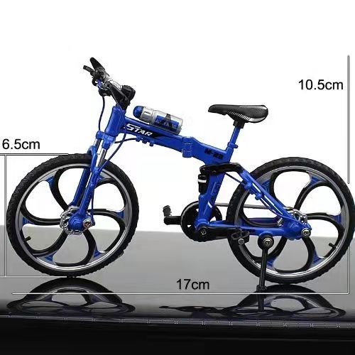 1:8 Mini Alloy Bicycle Model Diecast Metal Finger Racing Mountain Bike Folded Cycling Ornaments Collection For Children