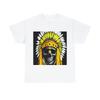 Indian Skull Headdress Biker Motorcycle T Shirt Adult Art Tee Retro Style 90s