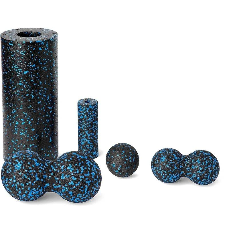 5Pc/Set Yoga Massage Foam Roller Fascia Ball Yoga Column EPP High Density Fitness Roller&Ball Leg Back Neck Massager Pain Relief