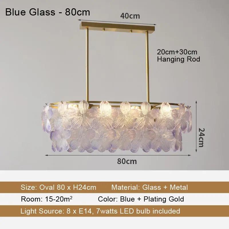 French Style LED Flower Pendant Light - Modern Glass Hanging Lamp for Living Room, Dining Room & Bedroom Home Decor