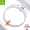 Carrot 925 Silver Beads, Dripping Oil Color Vitality Bracelet Beaded Accessories Scc1591