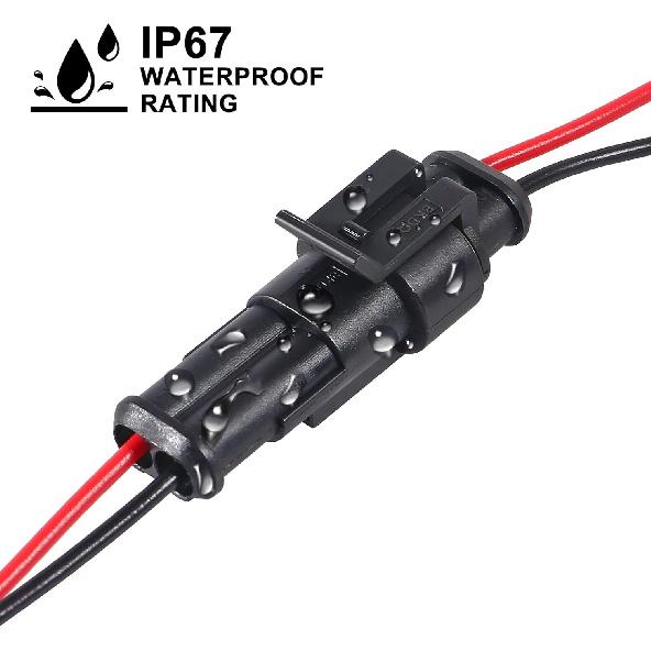 10 Pack 2 Pin Wire Connector 16 AWG Waterproof Automotive Electrical Connectors Deutsch Connector Male And Female Wire Connectors For Car Truck Boat