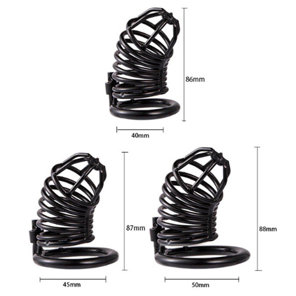 Long Metal Cage Cock Lock 40/45/50mm Ring Chastity Cage Chaste Belt