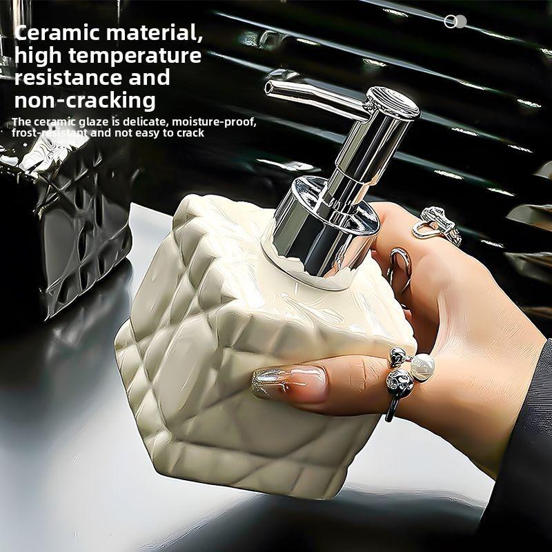 Lotion Dispensing Bottles Large Capacity High-value Shower Gel Press Bottles Ceramic Hand Sanitizer Bottles Bathroom Accessories