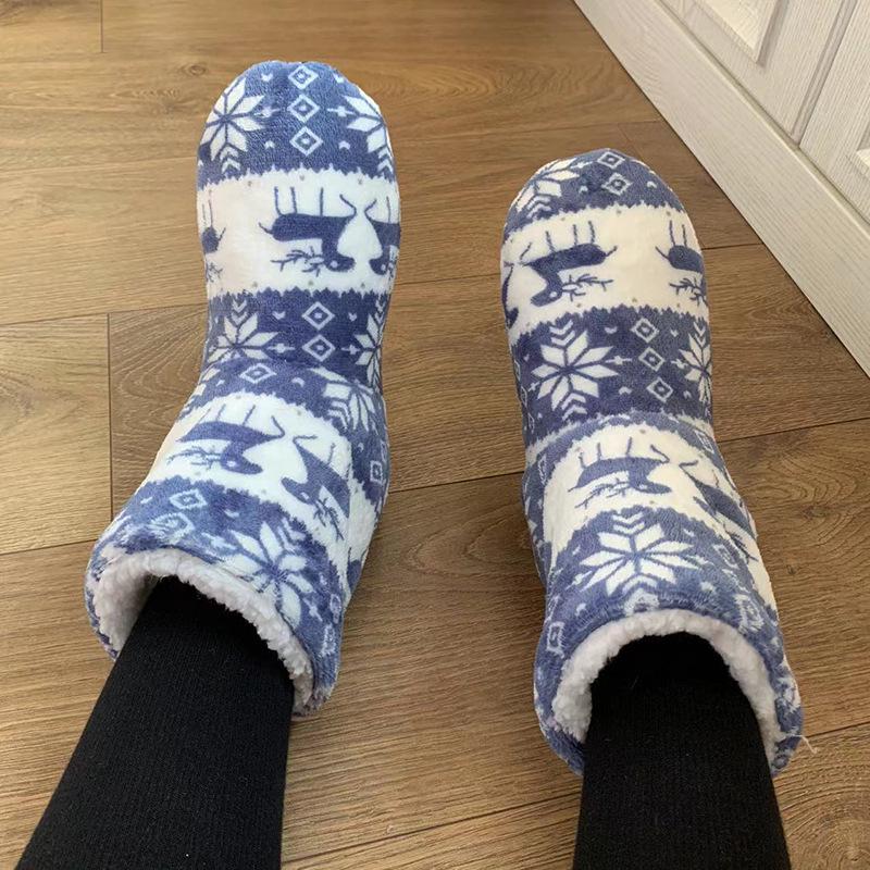 Christmas Series Indoor Cotton Slippers: Cozy Winter Floor Shoes for Men and Women