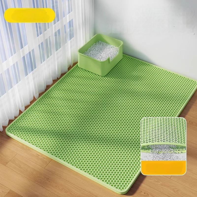 Cat Litter Mat Anti-carry-out Filter Anti-splash Dirty Basin Pet Double-layer Anti-urine Toilet Mat Easy To Clean and Non-slip