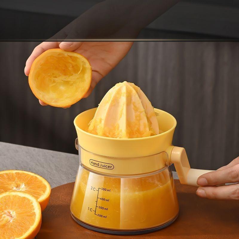Manual Citrus Juicer, Hand Press Orange Lemon Squeezer for Kitchen, Efficient Juice Extractor with Pulp Strainer, Durable