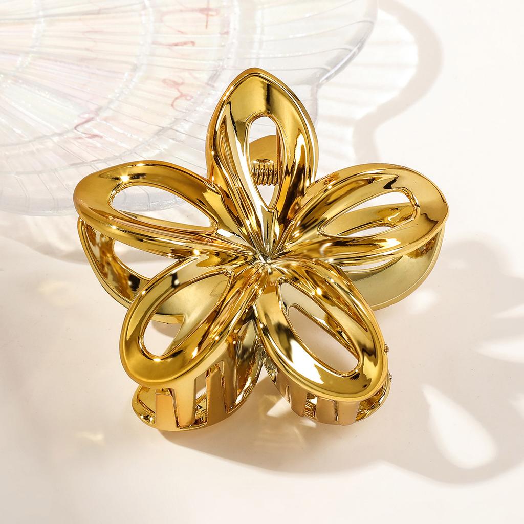 Transparent Flower Hair Claw Clips Women Crab Hair Clip Floral Hair Claws Ponytail Holder Hair Clips Hairpin Barrette Headwear