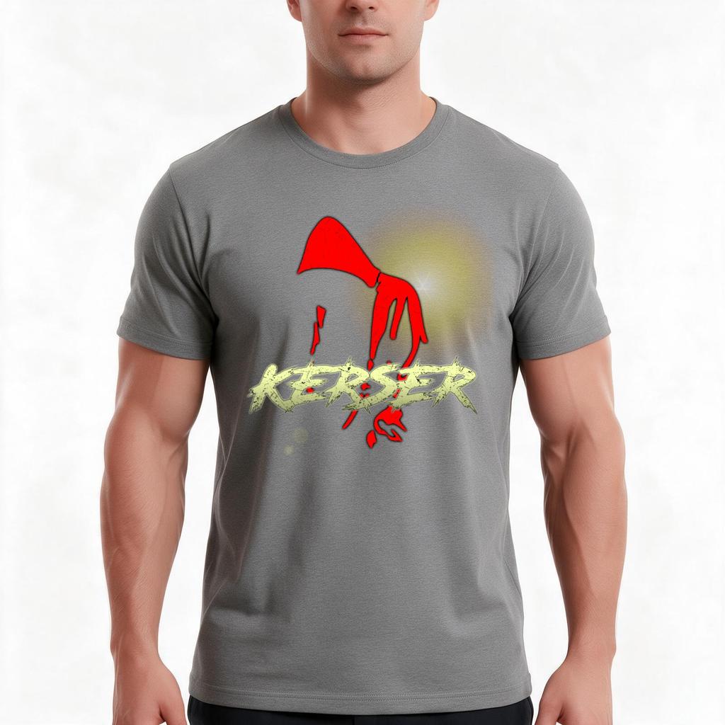 Kerser Tshirt Summer Casual Cotton Tee Oversized Streetwear Tops Vintage Graphic Print Loose Fit Short Sleeve 100 Cotton