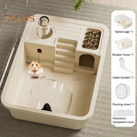 Büyük Hamster Kafesi Üstü Açılabilir Gine Domuzu Kafesleri Su Şişesi Egzersiz Tekerleği Çift Katmanlı Küçük Hayvanlar Tavşan Fare Kirpi için Oyun Evi