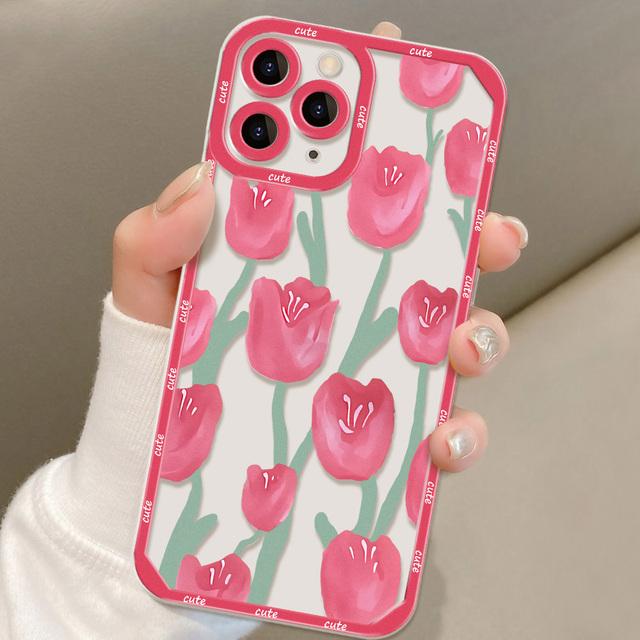 Custodia Dipinta a Cuore Ins Love Per Custodie Iphone 14 Silicone Funda Iphone 11 12 13 Pro Max 7 Plus 8 X Xs Max Se 2022 Xr Cover Coque