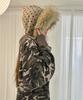 HETIT Fur Trim Balaclava (Dot Beige)