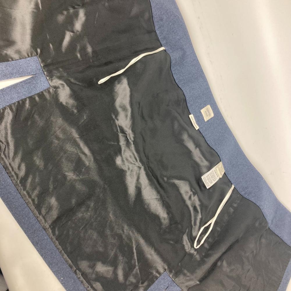 HERMES Plain Bottoms apparel skirt wool Navy