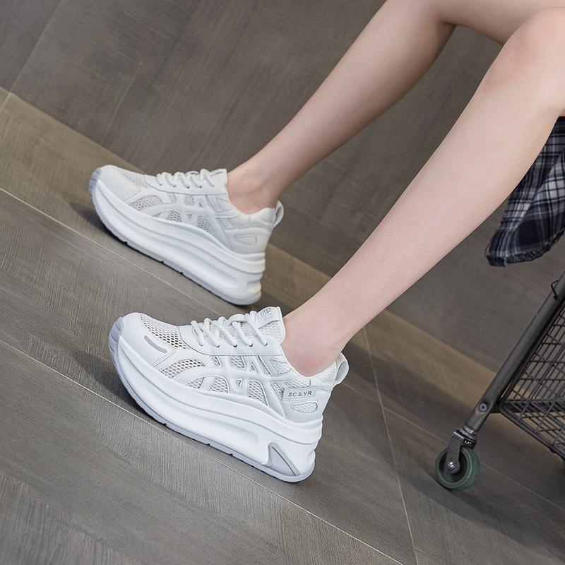 Small Thick-soled Height-increasing Forrest Gump Shoes Women's 2025 Summer New Casual Fashion Versatile Lightweight Thick-soled Women's Shoes