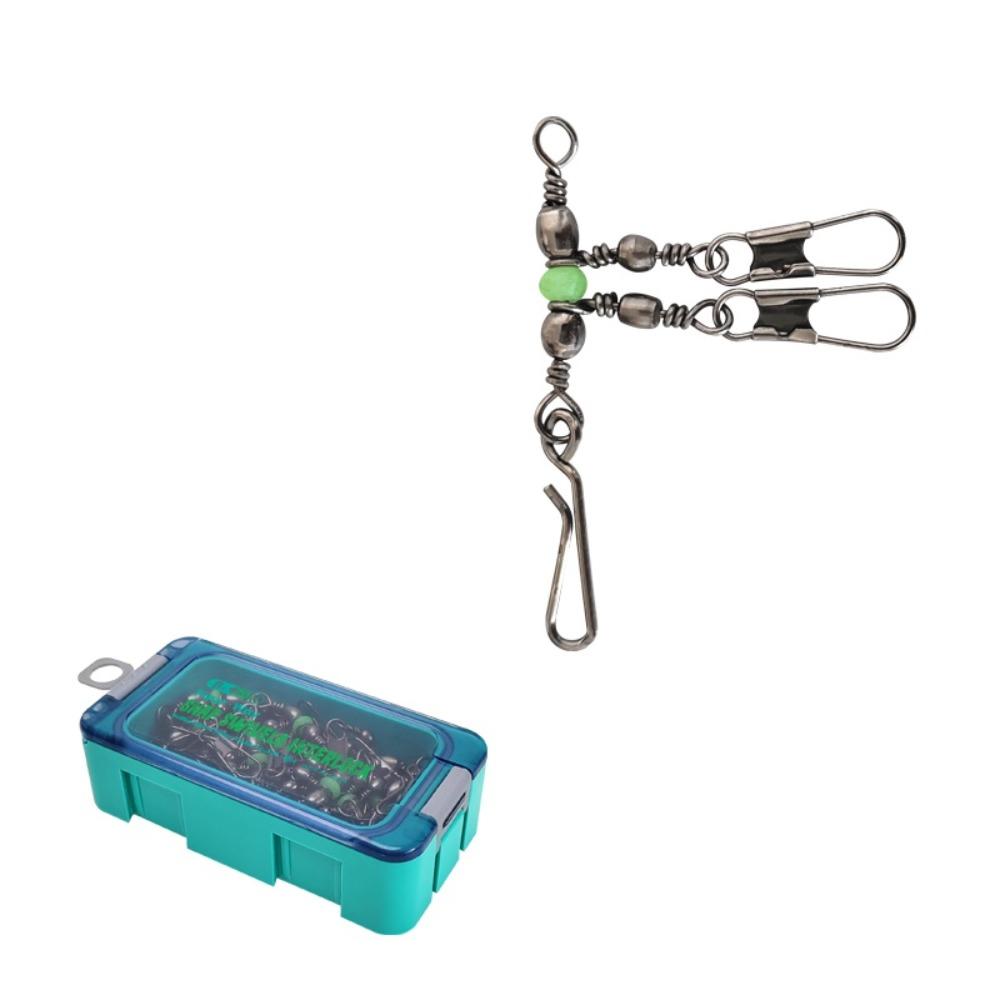 Interlock Snap Fishing Swivels Luminous Fishing Snap Tackle Fishing Pin Connector  Squid Jig